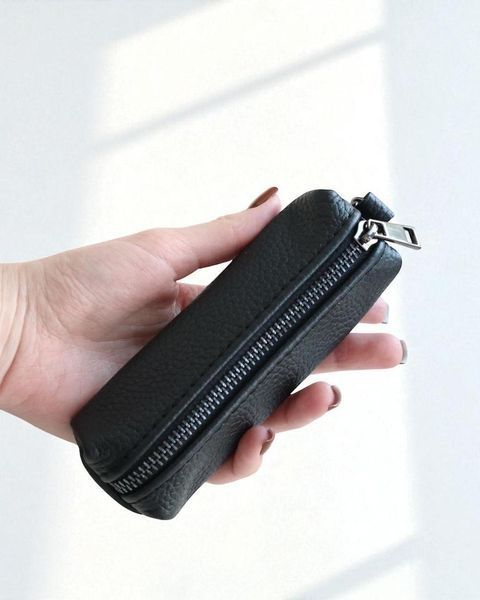 Чоловіча ключниця з натуральної шкіри чорна SKILL SKL-032