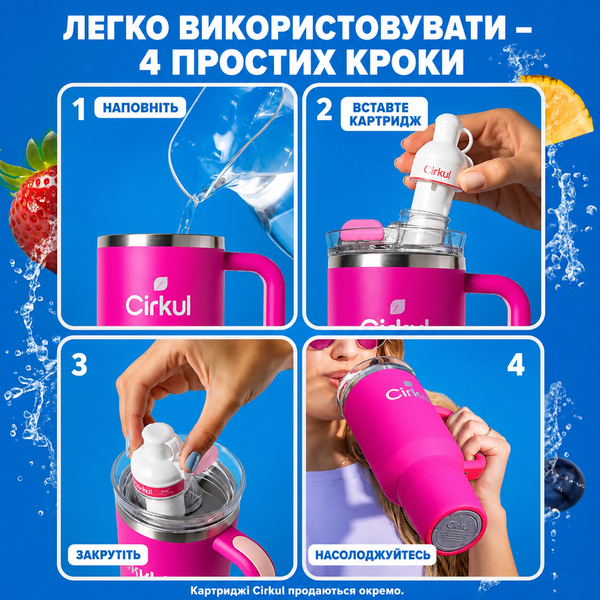 Термокружка Cirkul StrawSip&trade; 1183 мл Рожевий