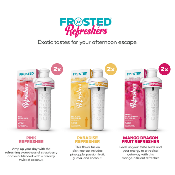 Набір з 6 картриджів для пляшки Cirkul Frosted Refreshers Variety Pack