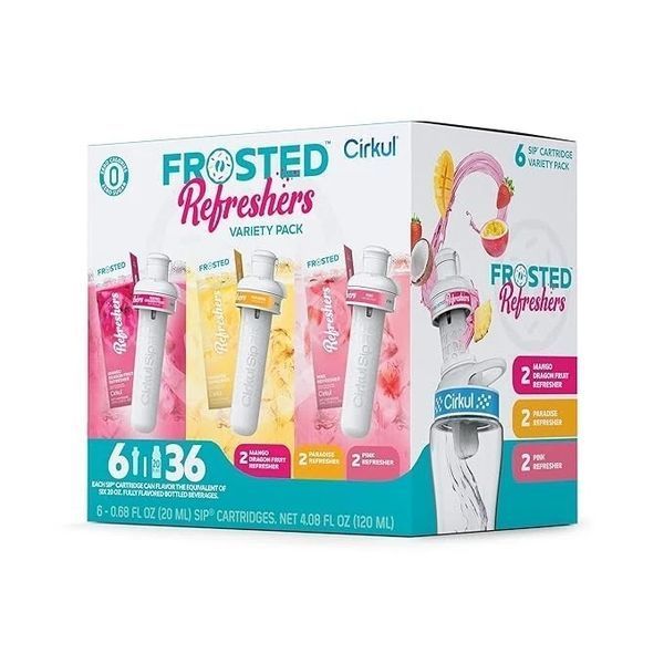 Набір з 6 картриджів для пляшки Cirkul Frosted Refreshers Variety Pack