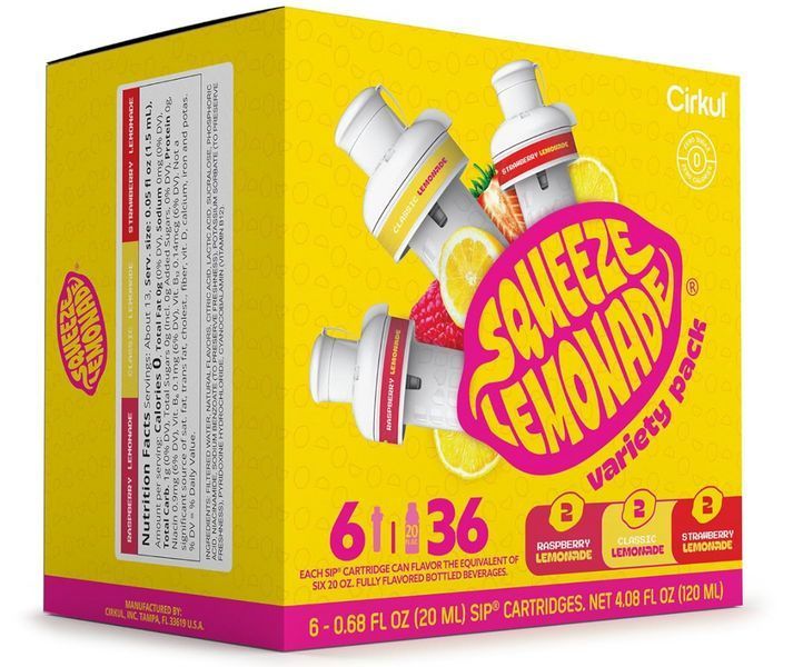 Набор из 6 картриджей для бутылки Cirkul Squeeze Lemonade Variety Pack