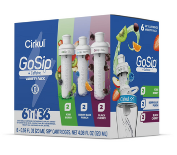 Набір з 6 картриджів для пляшки Cirkul GoSip Variety Pack