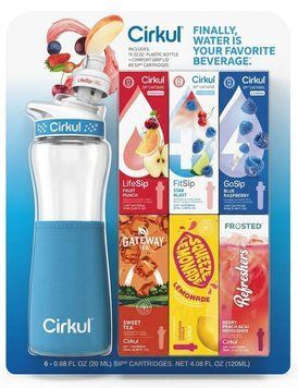 Стартовий набір Cirkul Hydration Pack пляшка 650 мл та 6 смаків